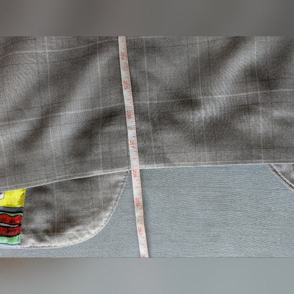 Holland & Sherry Gray Plaid Woman Art Blazer - Picture 8 of 9